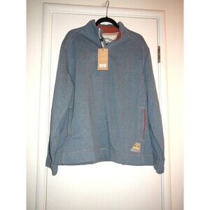 Zenfari Island Heather Blue Fleece Long Sleeve Sweatshirt Jacket